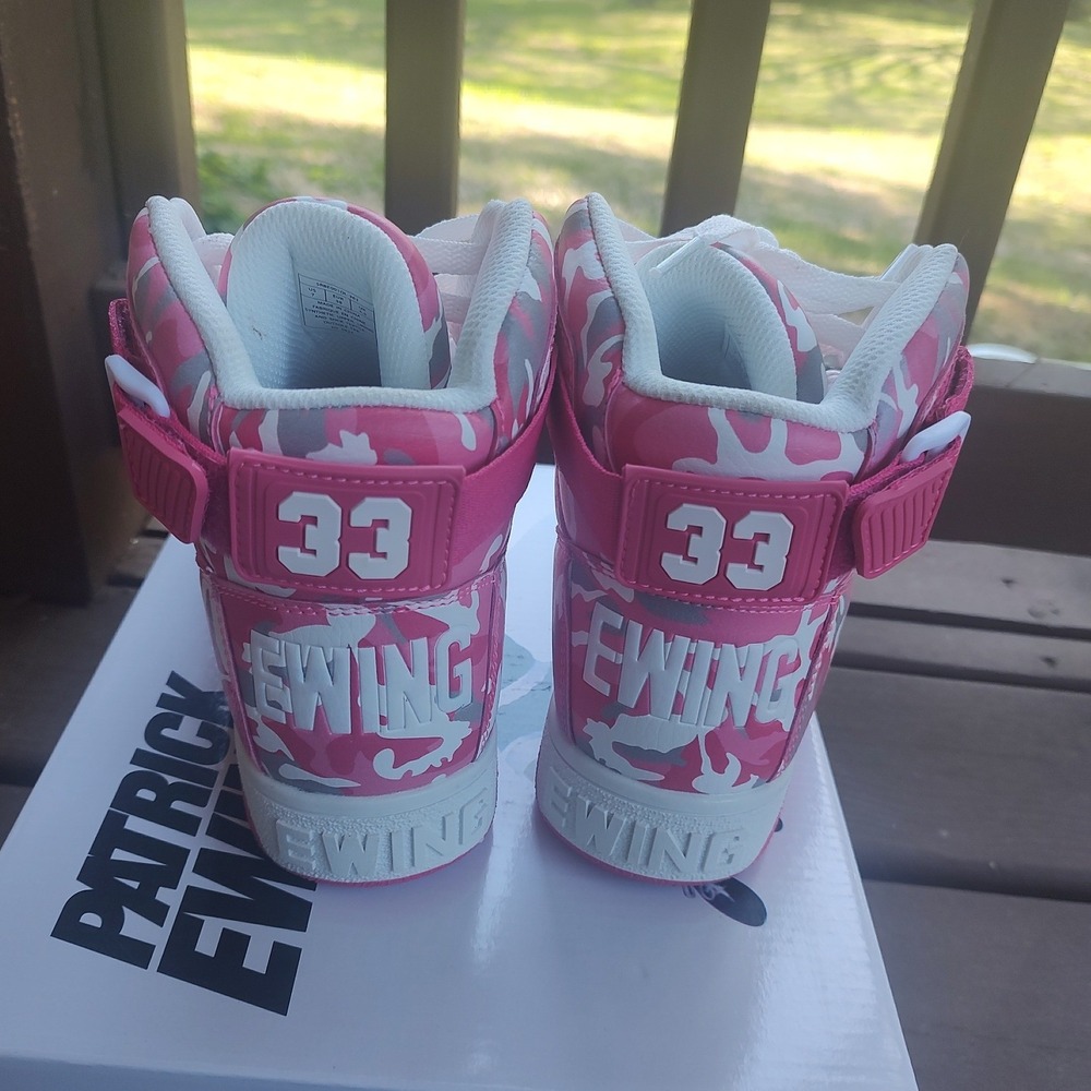Ewing Athletics 33 HI Womens Pink Camo High Top Basketball Sneakers Retro Shoes - Picture 6 of 7